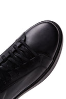 Men's Black Leather Casual Sneaker | Derimod