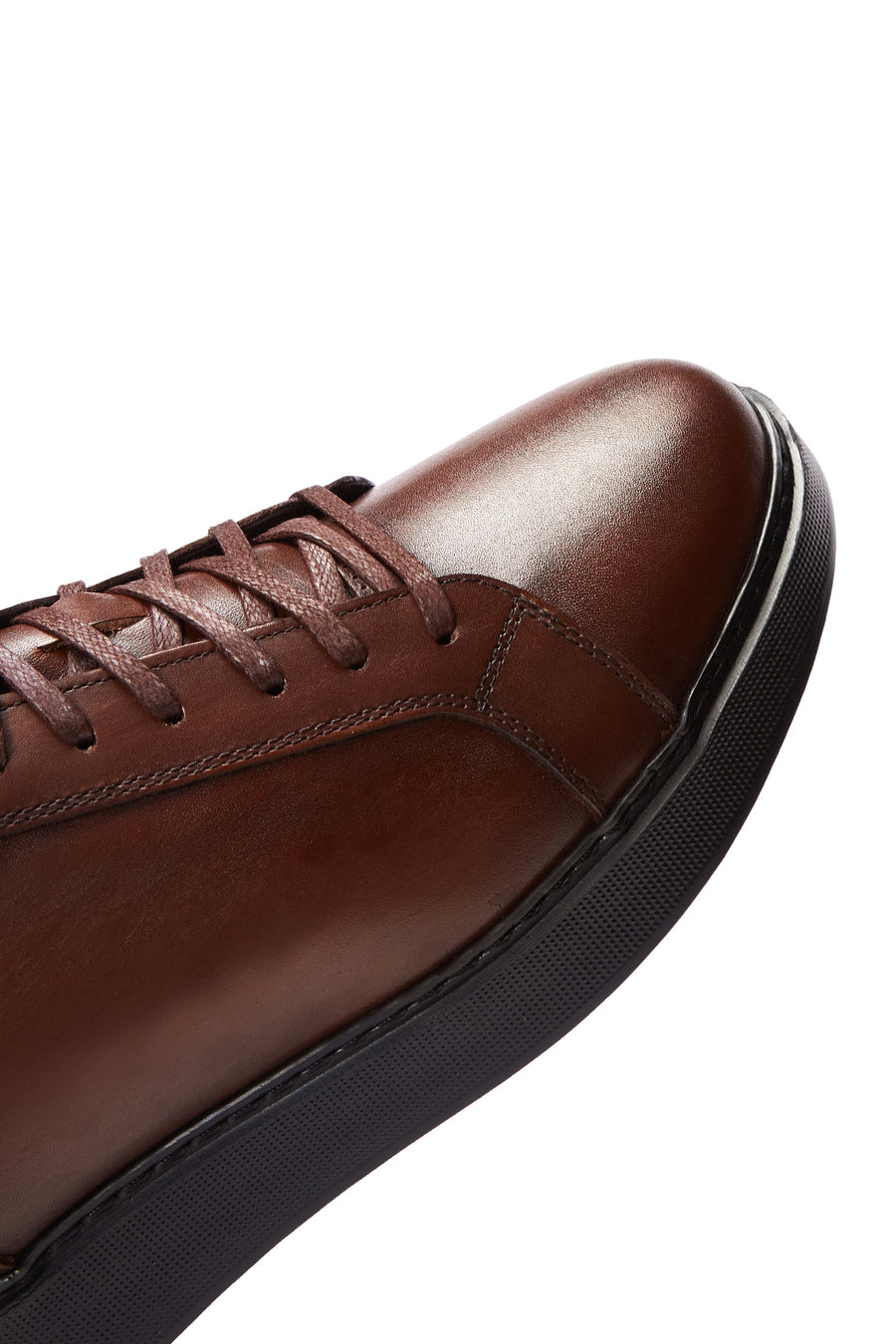 Erkek Kahverengi Deri Casual Sneaker