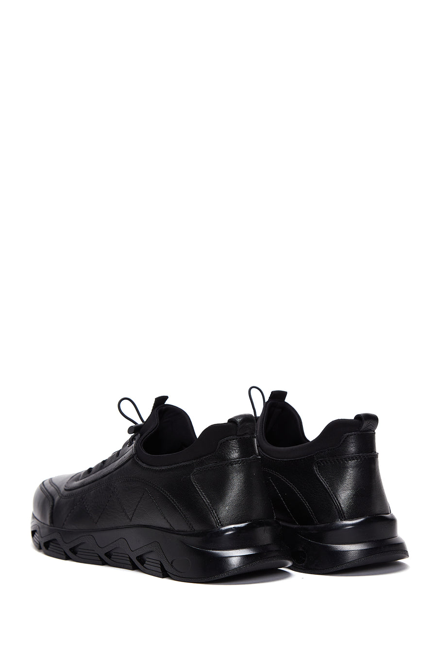 Men's Black Leather Casual Shoes