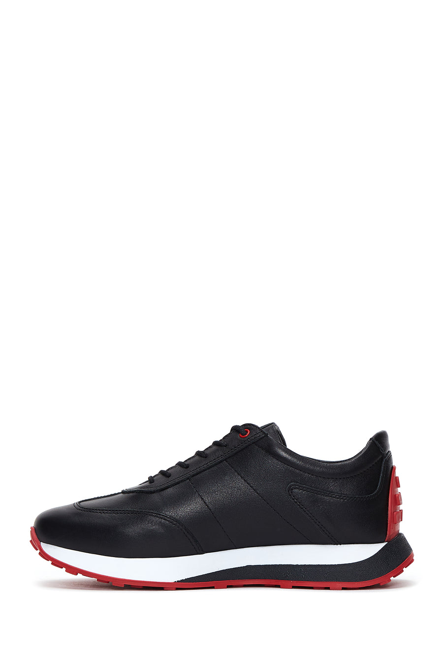 Erkek Siyah Deri Sneaker