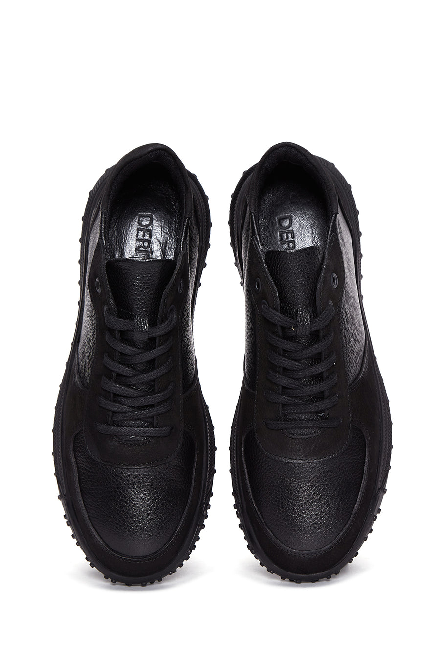 Erkek Siyah Deri Sneaker