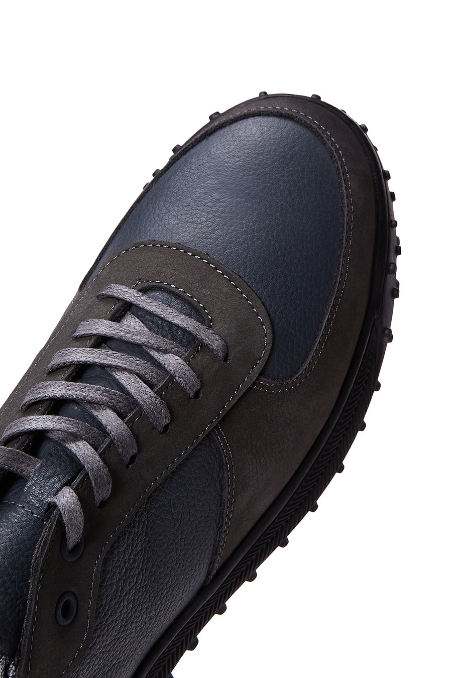 Erkek Gri Deri Sneaker