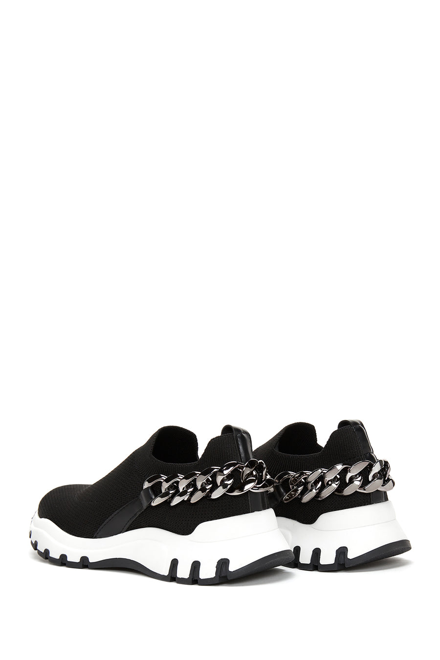 Kadın Siyah Kalın Tabanlı Zincirli Sneaker