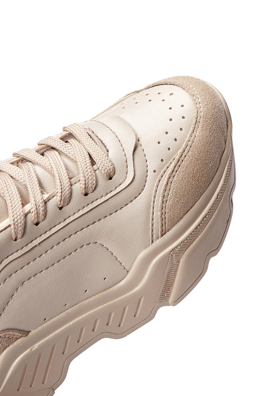 Kadın Bej Kalın Tabanlı Sneaker