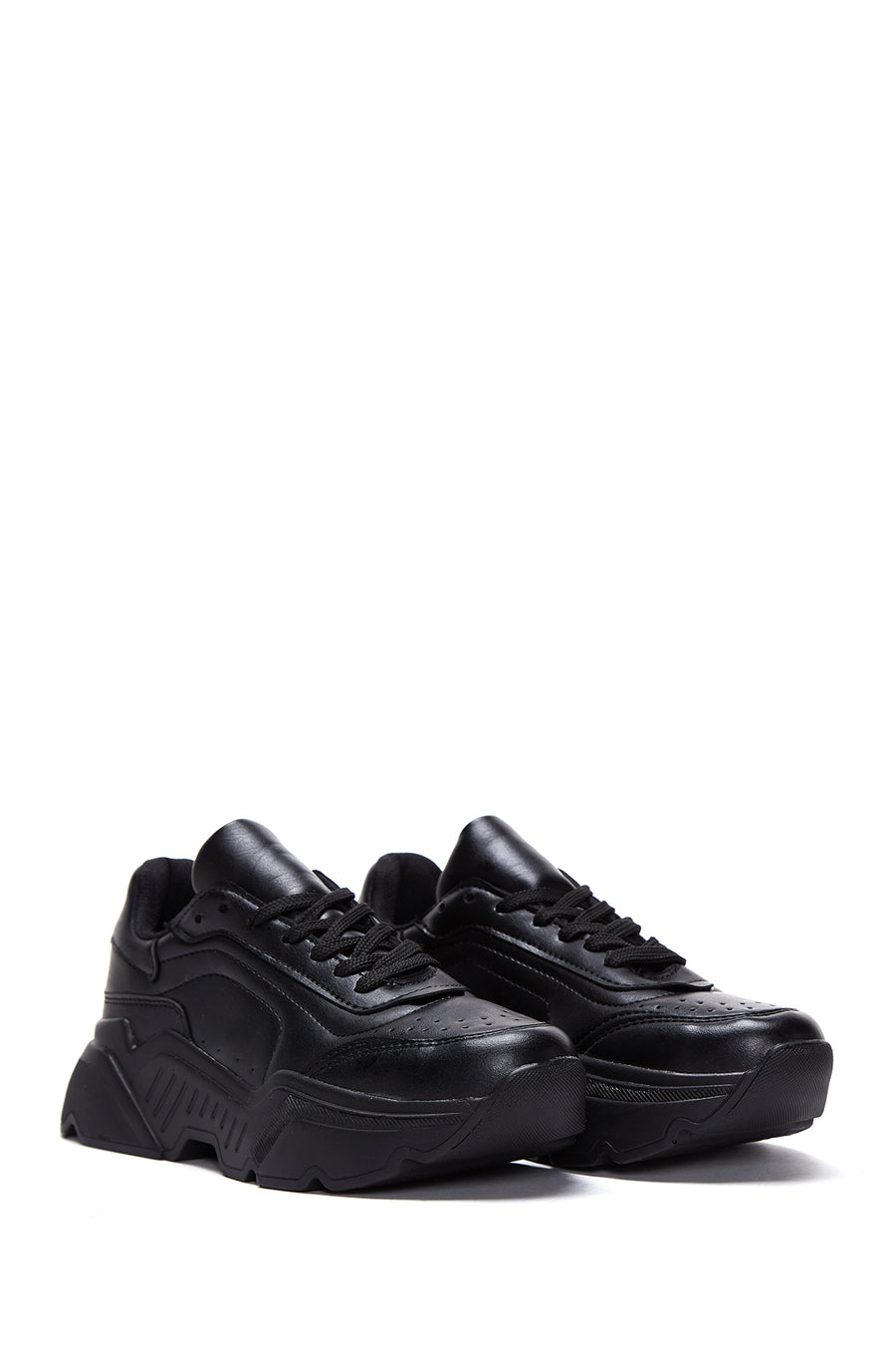Kadın Siyah Yüksek Taban Sneaker