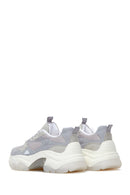 Women's Gray Thick Soled Sneaker | Derimod