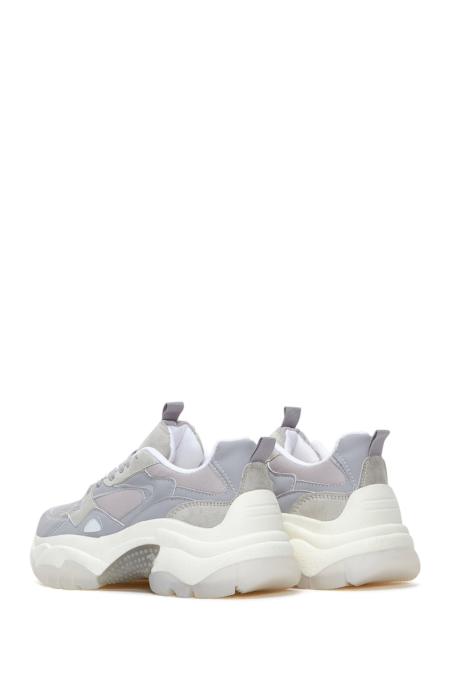 Women's Gray Thick Soled Sneaker