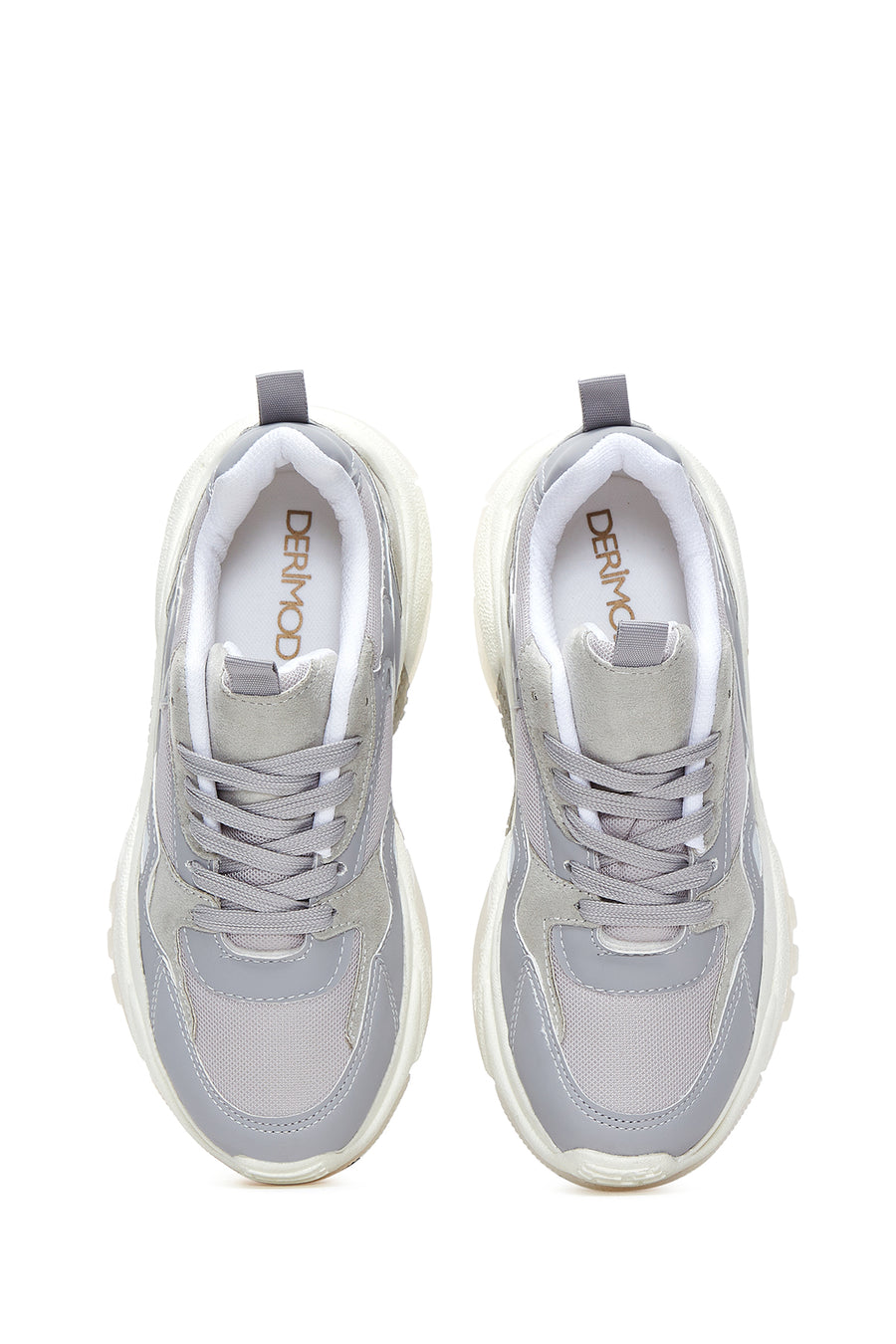 Women's Gray Thick Soled Sneaker