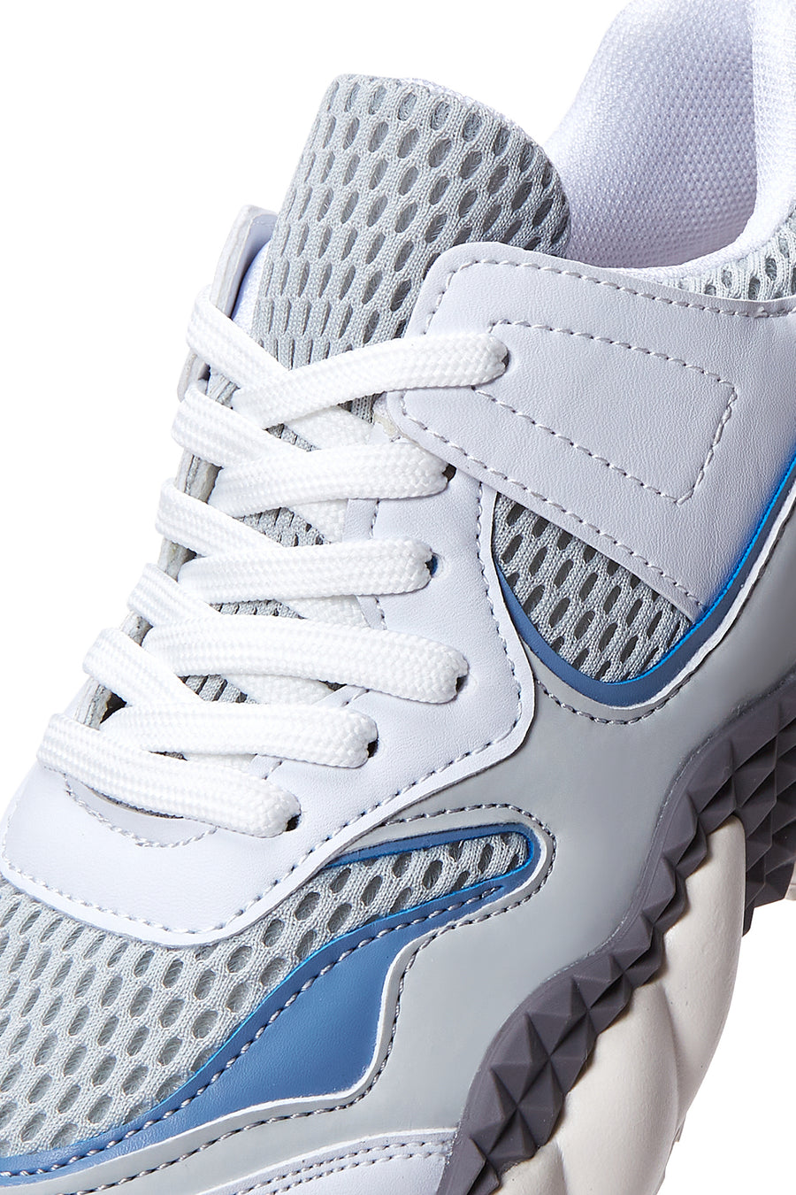 Kadın Mavi Beyaz  Kalın Tabanlı Sneaker