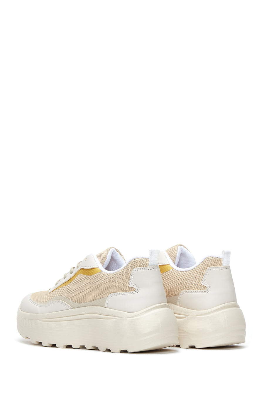 Kadın Bej Kalın Tabanlı Sneaker