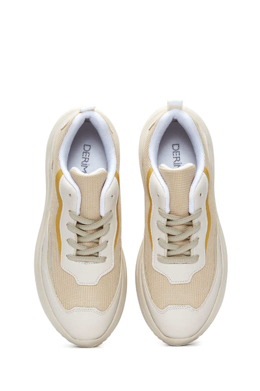 Kadın Bej Kalın Tabanlı Sneaker