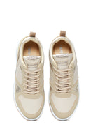 Kadın Bej Bağcıklı Sneaker | Derimod
