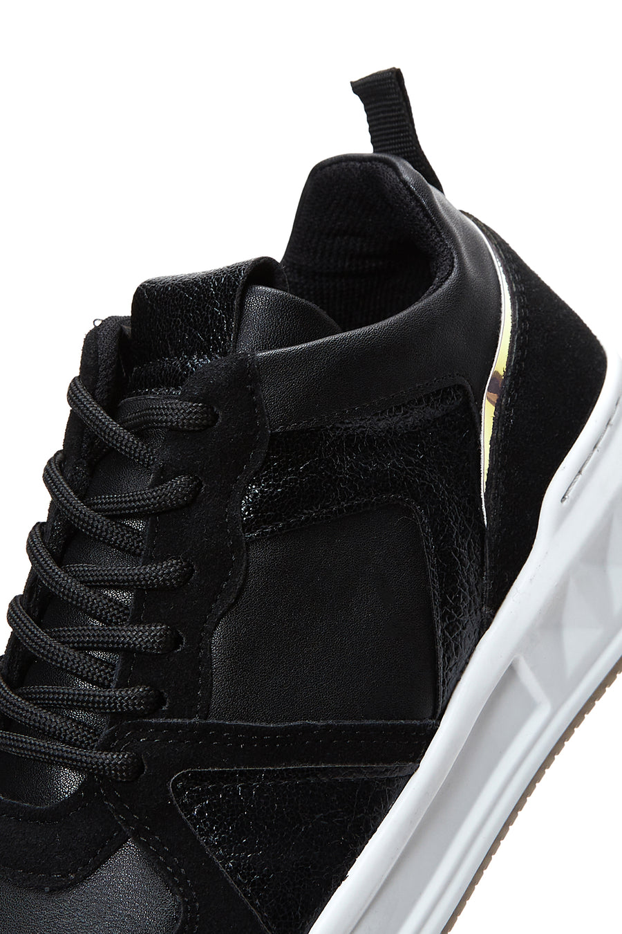 Kadın Siyah Bağcıklı Sneaker