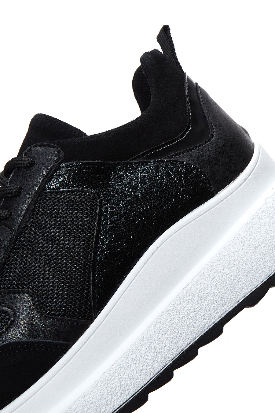 Kadın Siyah Kalın Tabanlı Sneaker