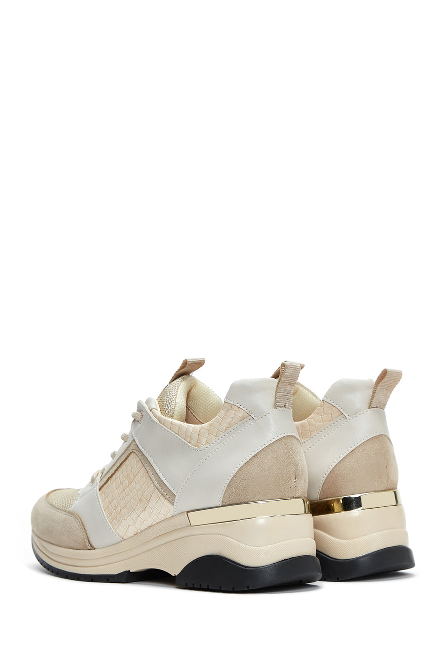 Kadın Bej Kalın Tabanlı Sneaker