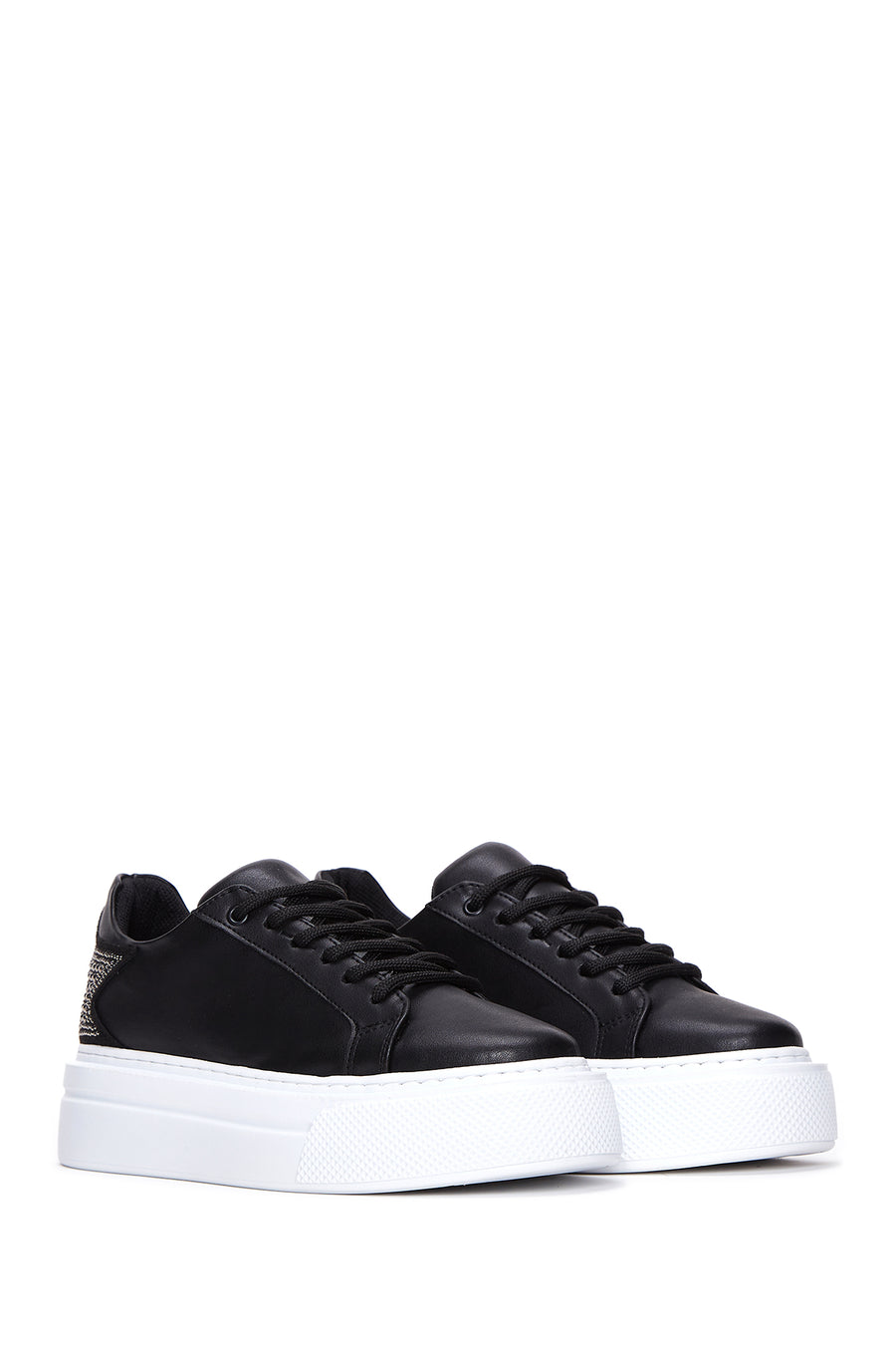 Kadın Siyah Taşlı Sneaker