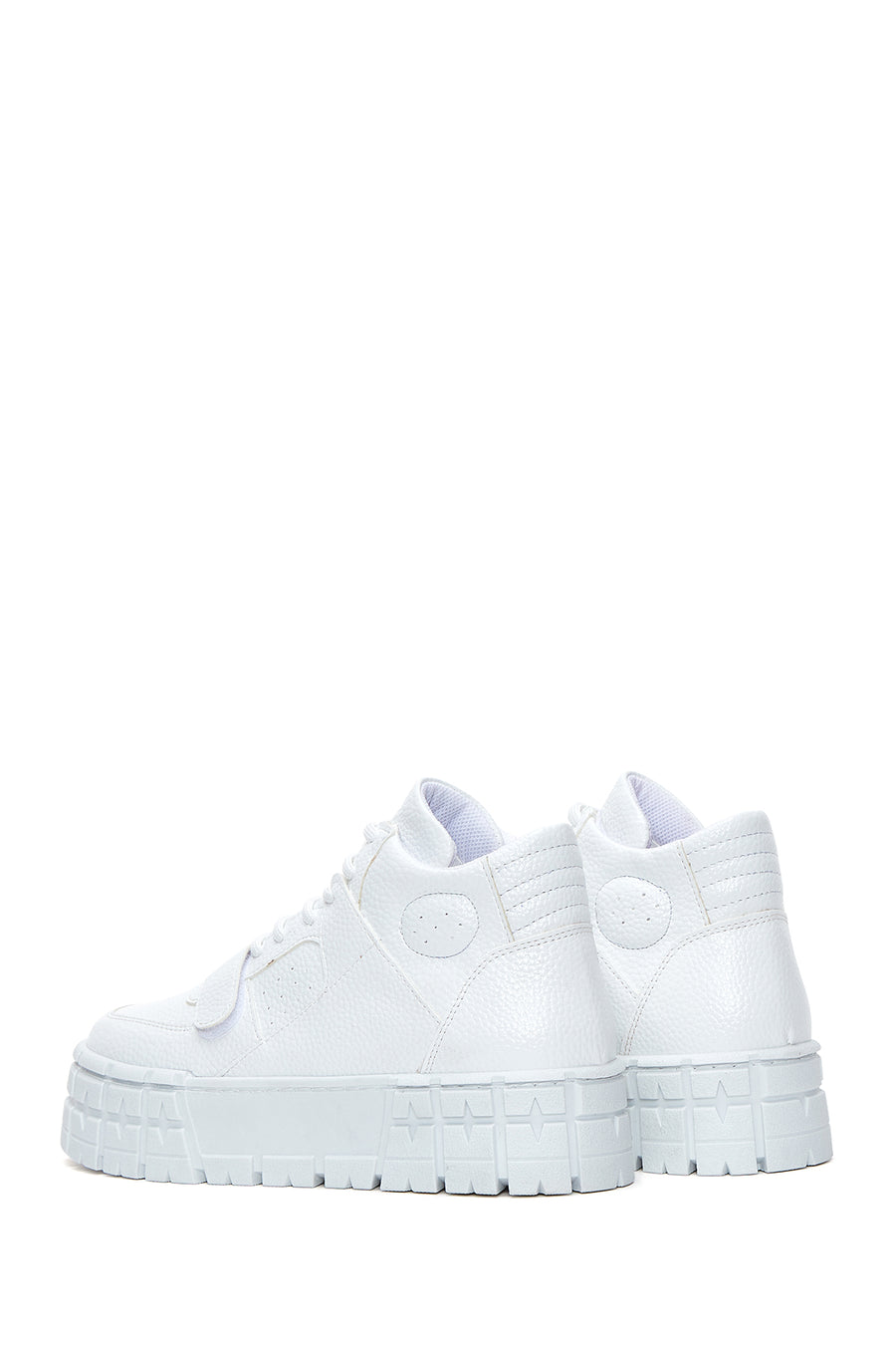 Kadın Beyaz Kalın Tabanlı Bilekli Sneaker