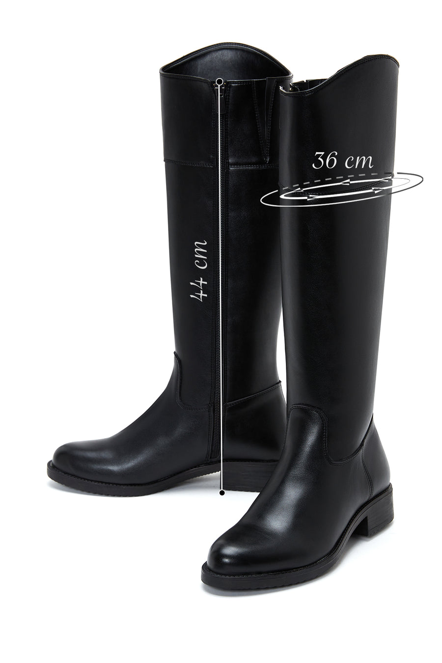 Women's Black Zippered Casual Boots