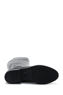 Women's Black Zippered Casual Boots | Derimod