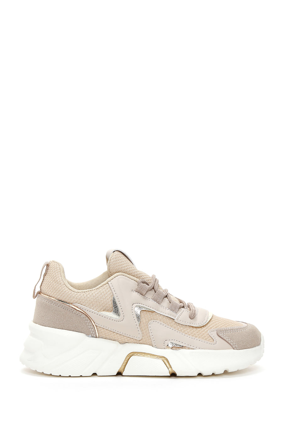 Kadın Bej Kalın Tabanlı Sneaker 22WFE260614 | Derimod