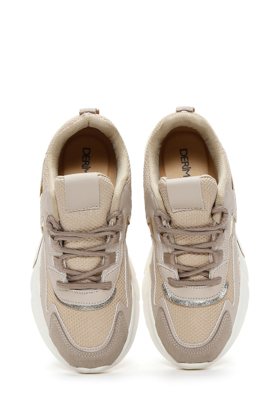Kadın Bej Kalın Tabanlı Sneaker