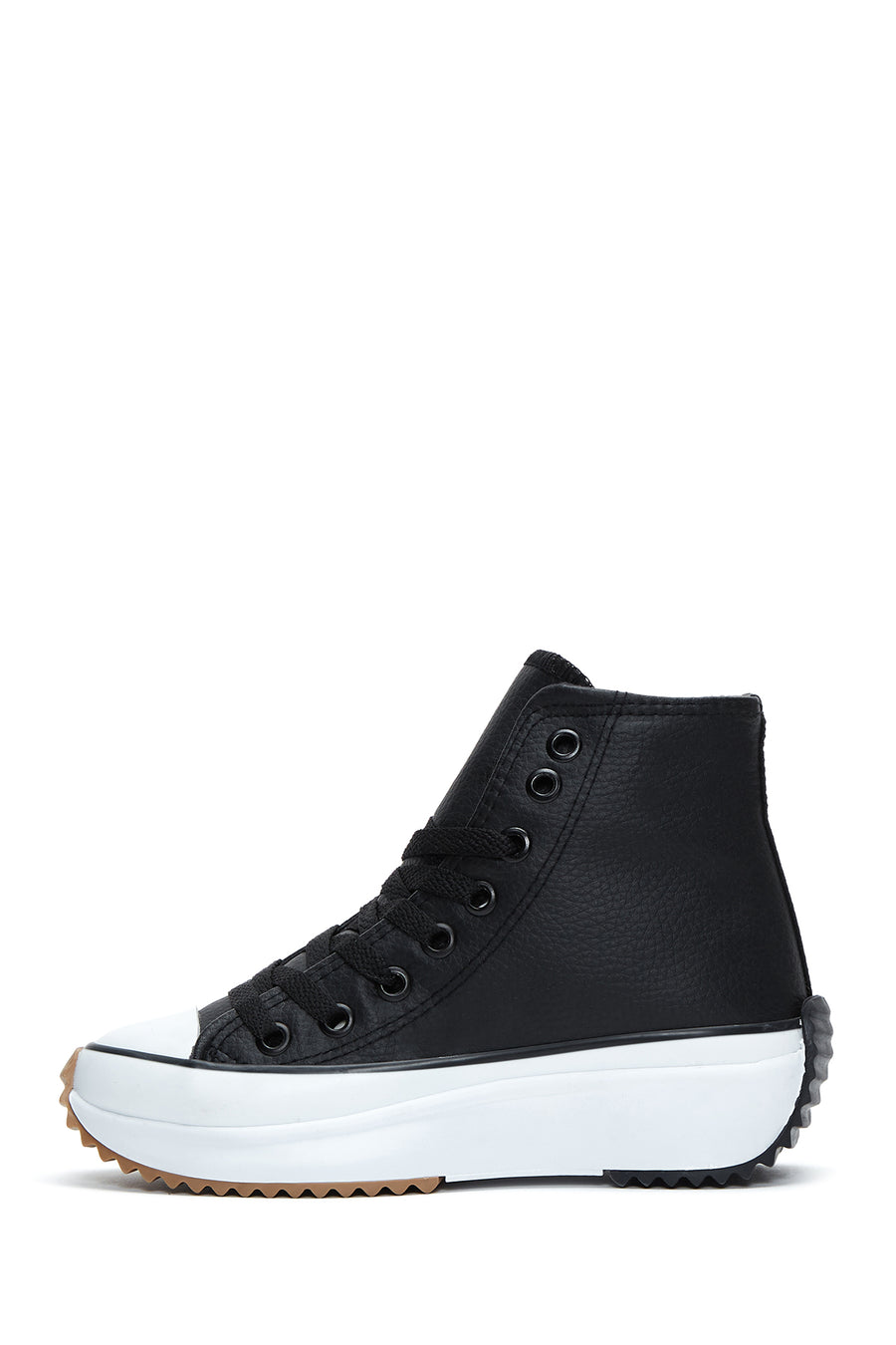 Kadın Siyah Kalın Tabanlı Bilekli Sneaker