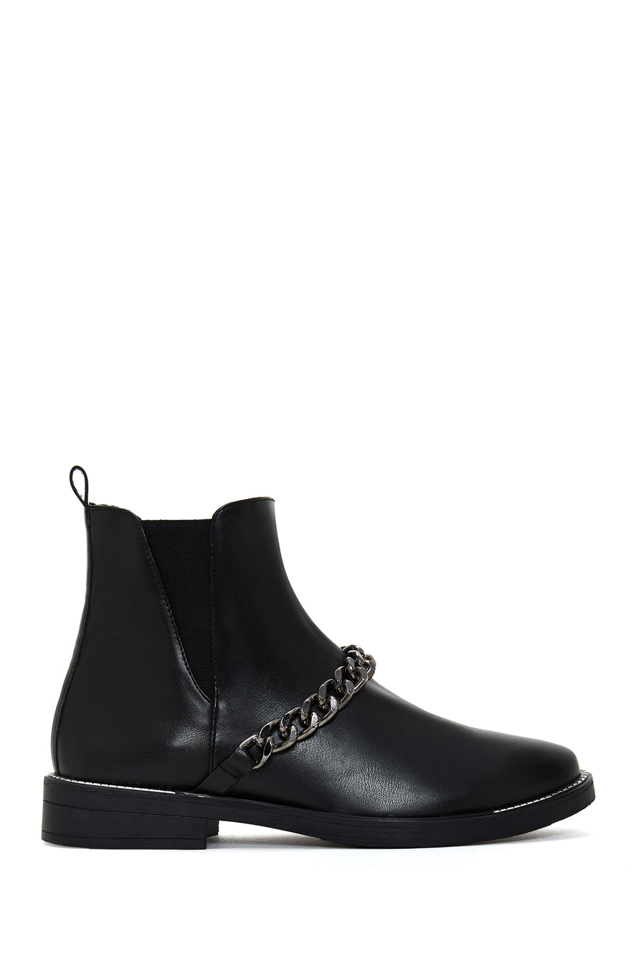 Women's Black Chain Chelsea Boots 22WFE400718 | Derimod