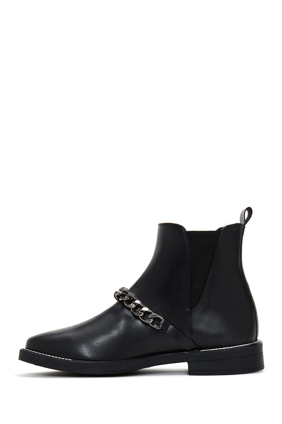 Women's Black Chain Chelsea Boots