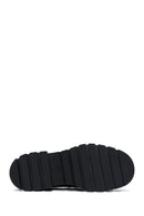 Kadın Siyah Kalın Tabanlı Maskülen Loafer | Derimod