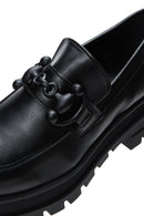 Kadın Siyah Kalın Tabanlı Maskülen Loafer | Derimod