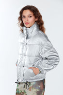 Oslo Kadın Gümüş Softwear Mont | Derimod