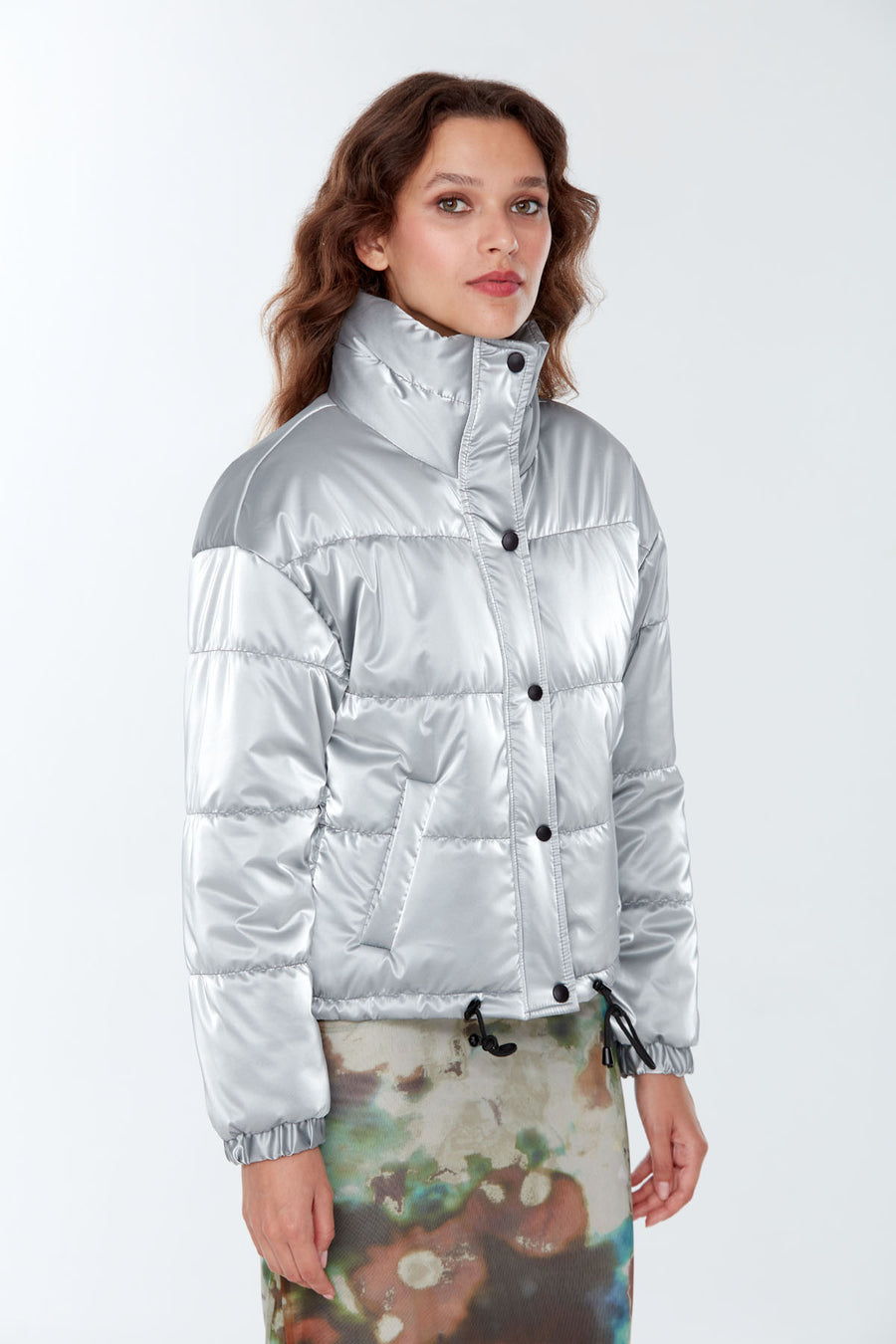 Oslo Kadın Gümüş Softwear Mont