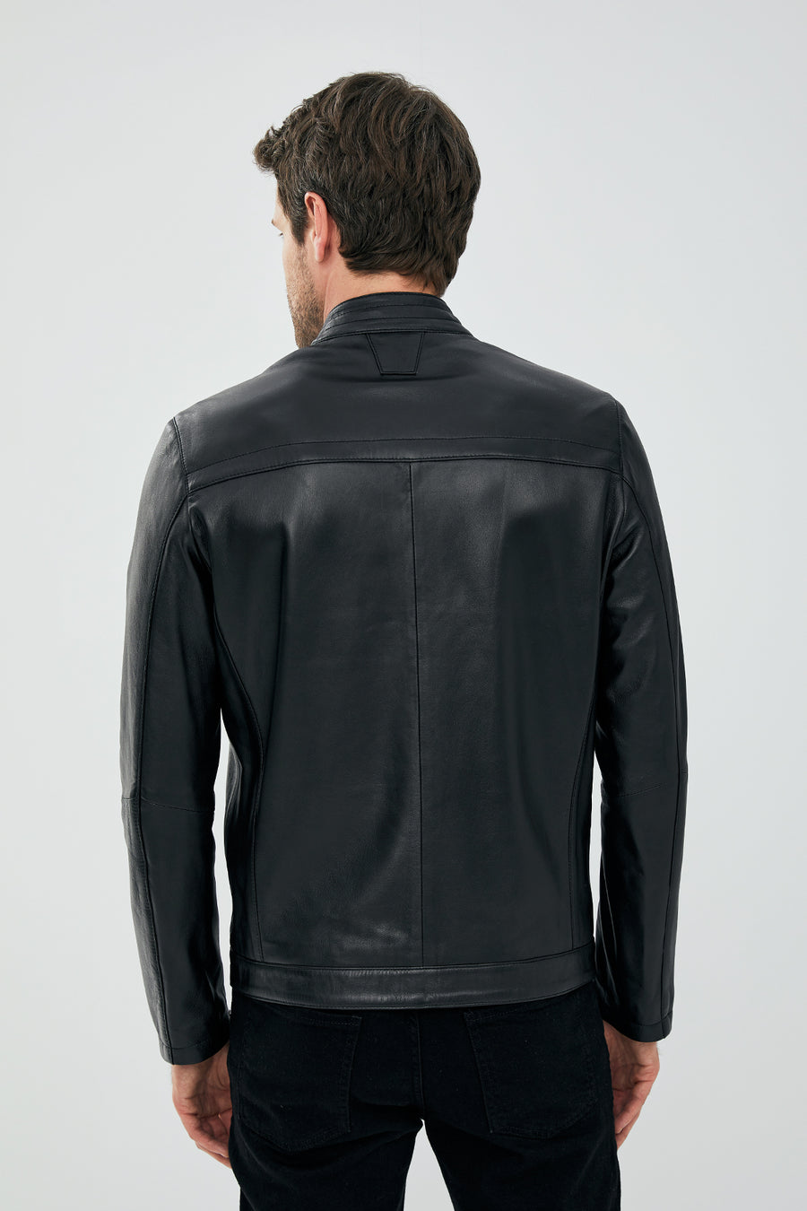 Peter Men's Black Leather Jacket