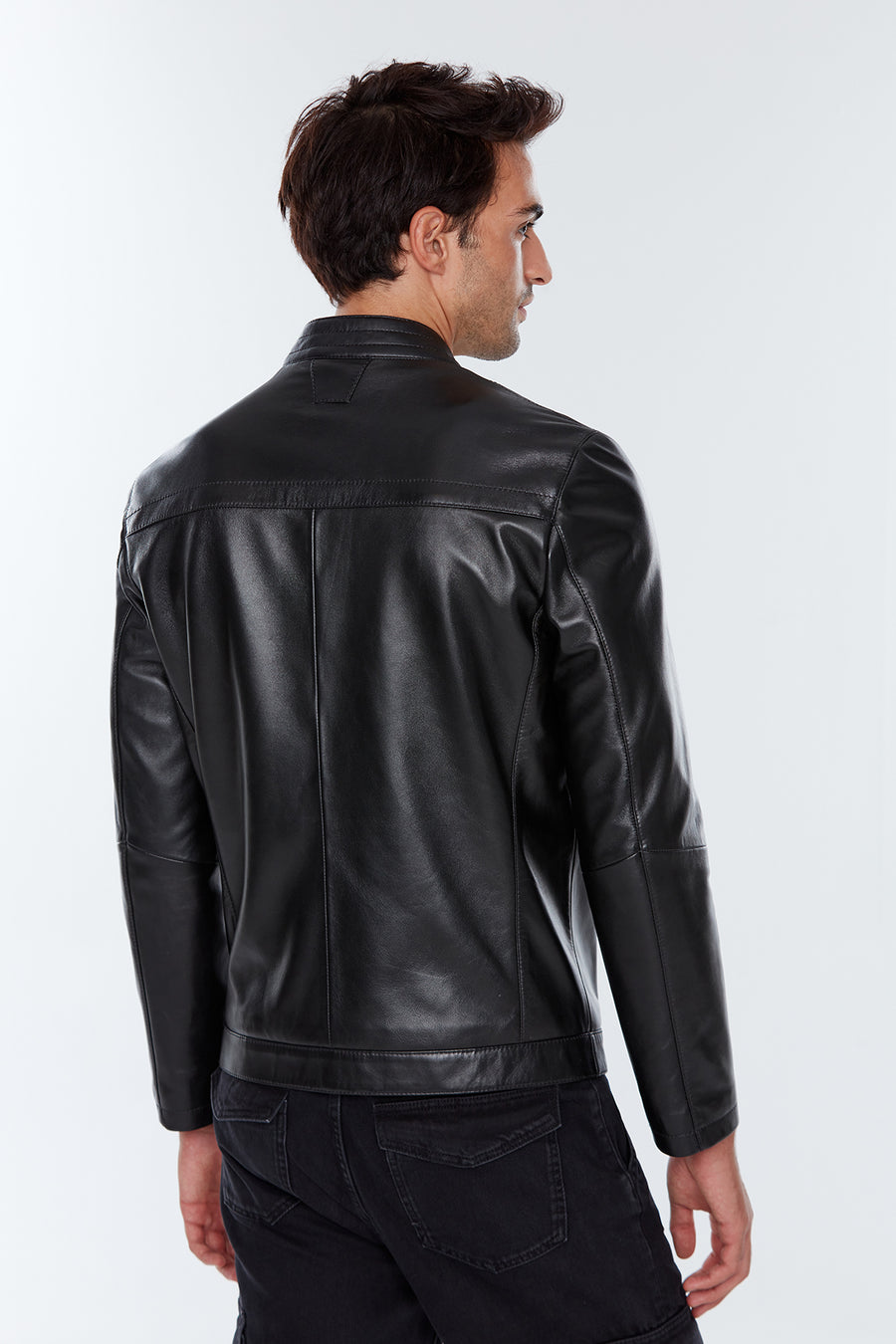 Peter Men's Black Leather Jacket