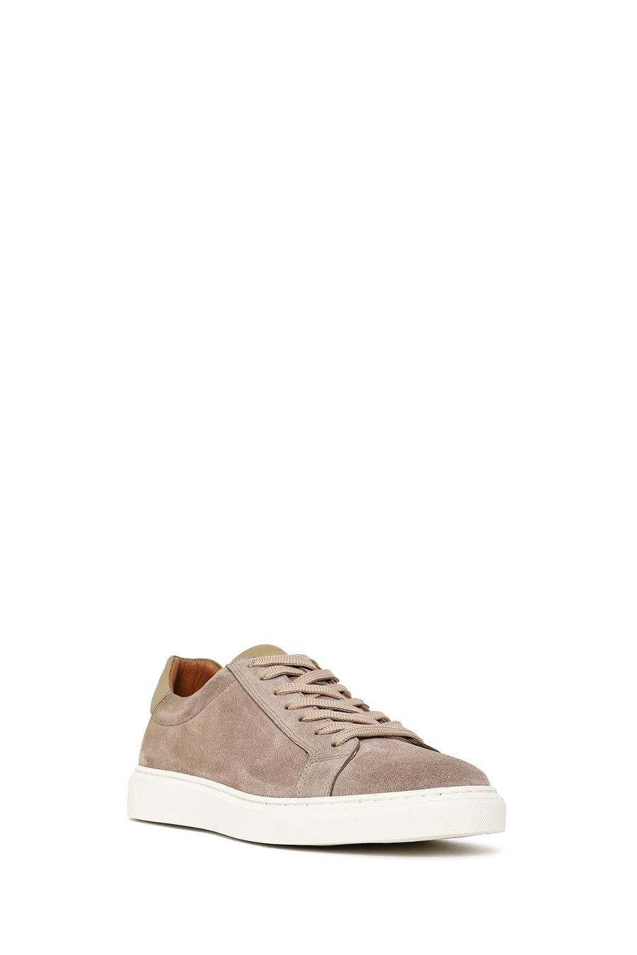 Erkek Bej Bağcıklı Süet Deri Sneaker
