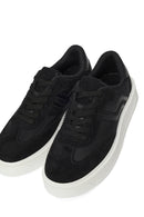 Woman Black Lace-Up Sneakers | Derimod