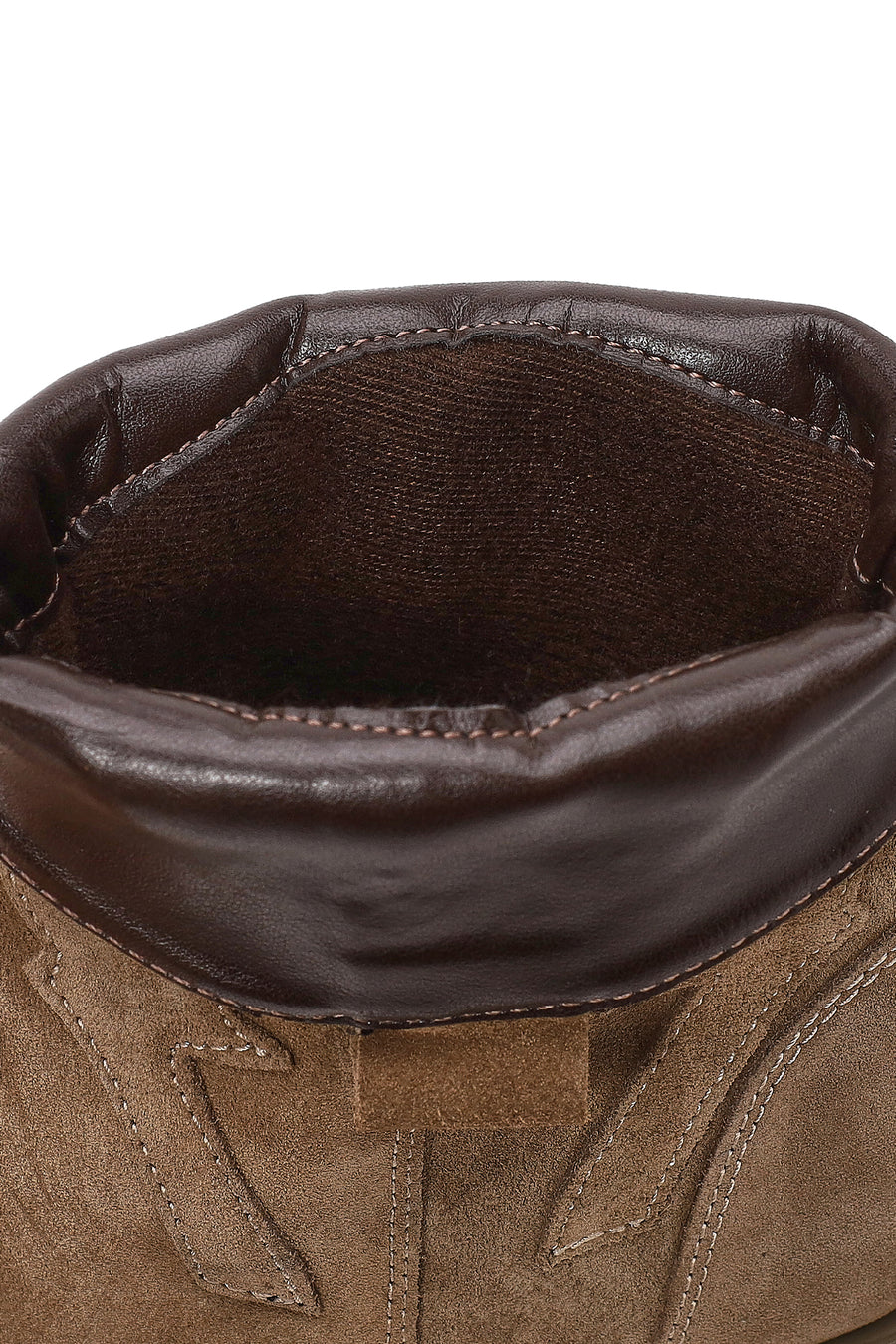Woman Walnut Thick-Heeled Suede Cowboy Boots