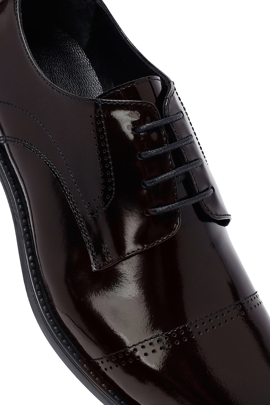 Men's Burgundy Lace-Up Leather Classic Shoes