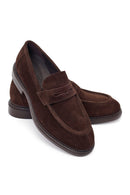 Derimod Black Erkek Kahverengi Süet Deri Loafer | Derimod