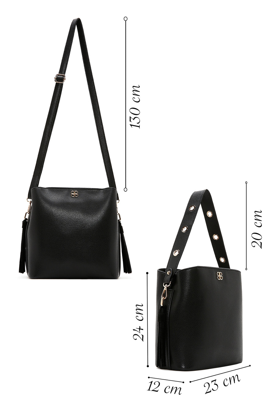 Women's Black Classic Shoulder Bag