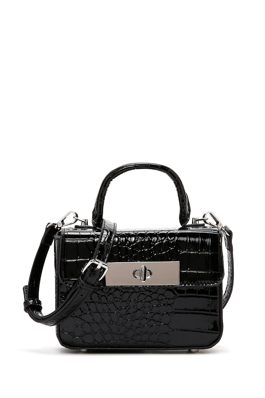 Women's Black Crocodile Handbag 23SBD2714E3 | Derimod
