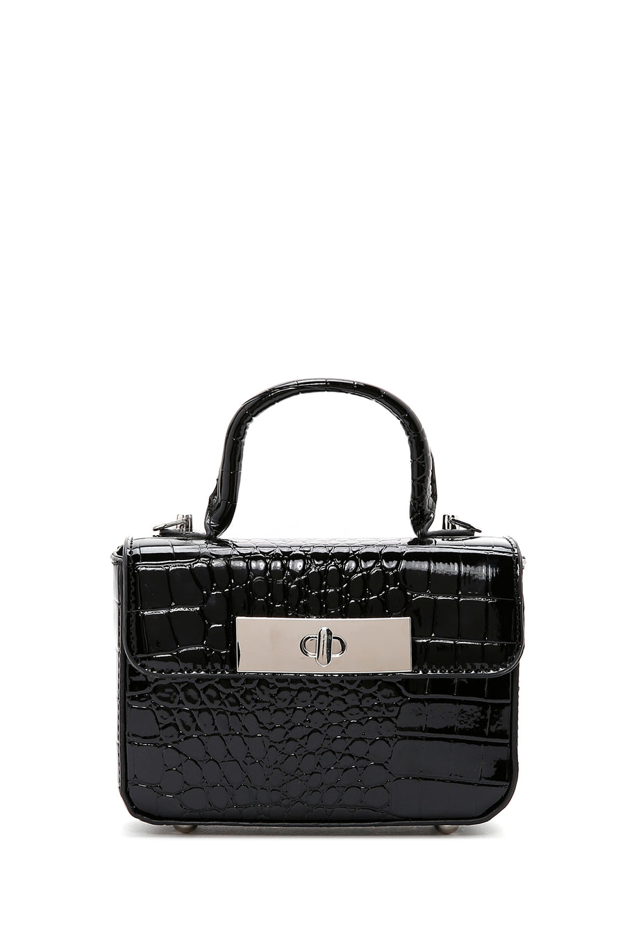 Women's Black Crocodile Handbag