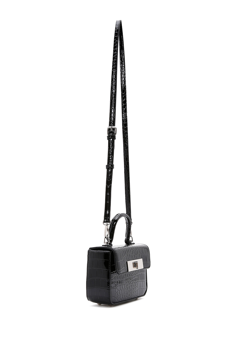Women's Black Crocodile Handbag