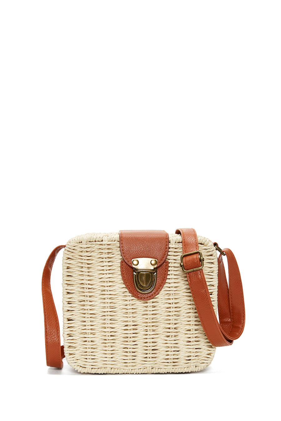 Women's Beige Straw Crossbody Bag 23SBD2731M7 | Derimod