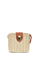 Women's Beige Straw Crossbody Bag | Derimod