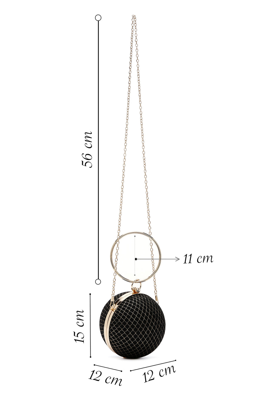 Women's Black Stone Handbag