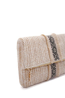 Women's Ecru Straw Portfolio Bag | Derimod