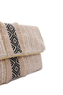 Women's Ecru Straw Portfolio Bag | Derimod