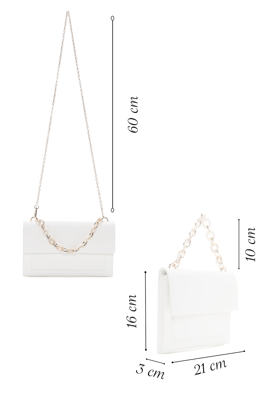 Women's White Portfolio Bag