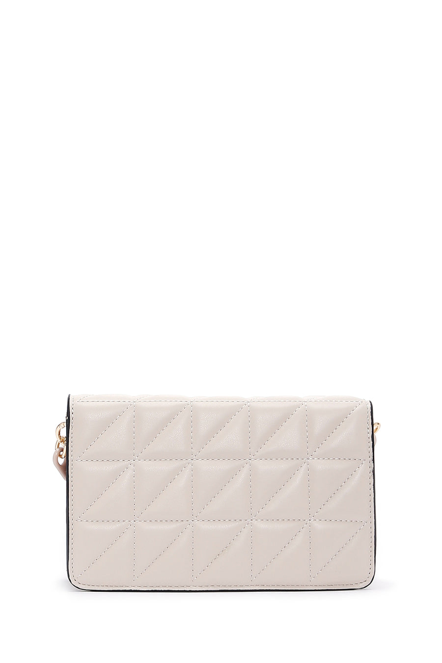 Women's Beige Quilted Handbag